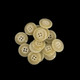 Sewing Buttons Round DIY Craft Plastic Buttons - Brown (22.5mm) - (Pack of 10)